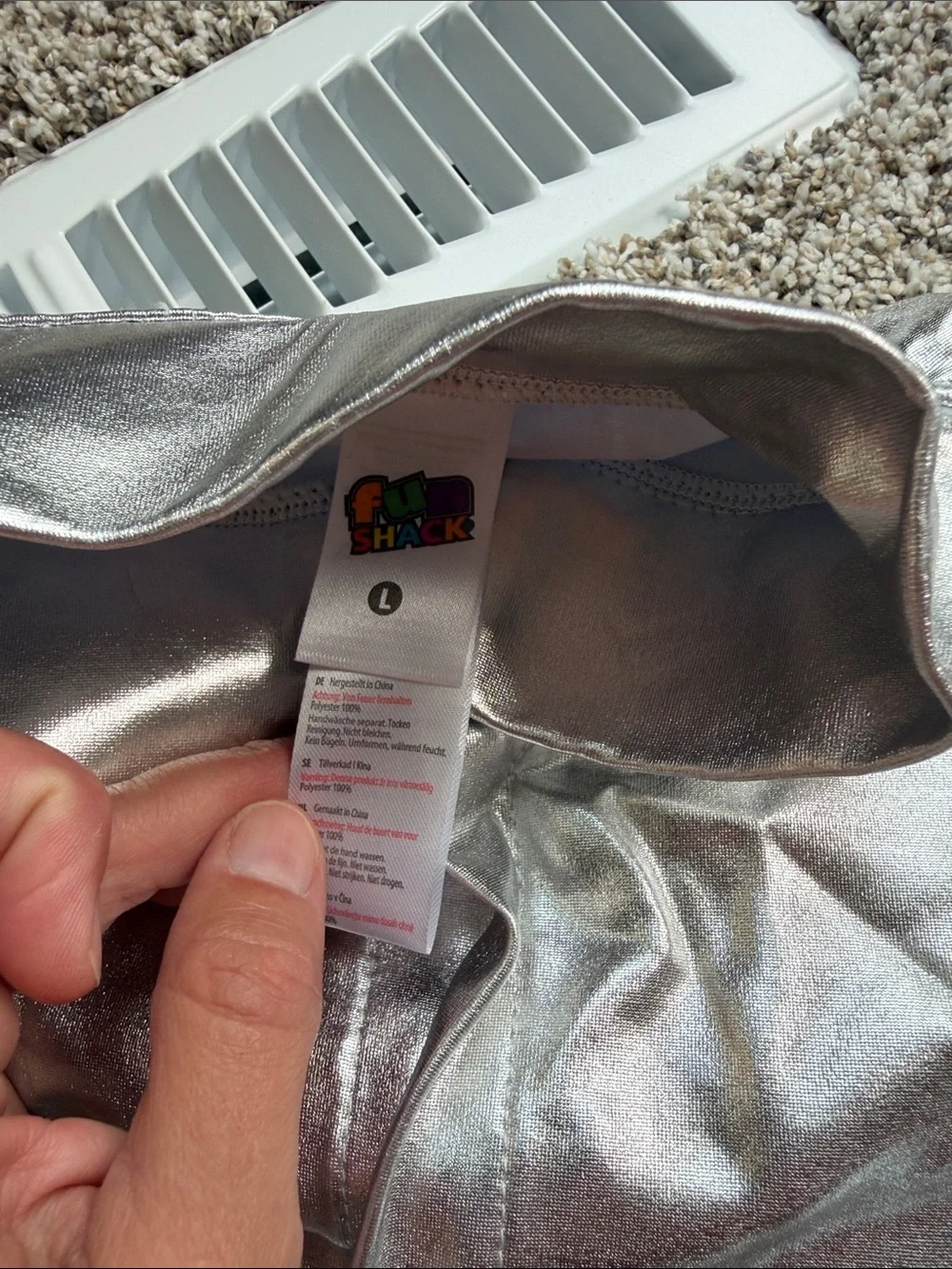 Halloween Tin Man costume - large top, medium pants and hat - Sequin Accents